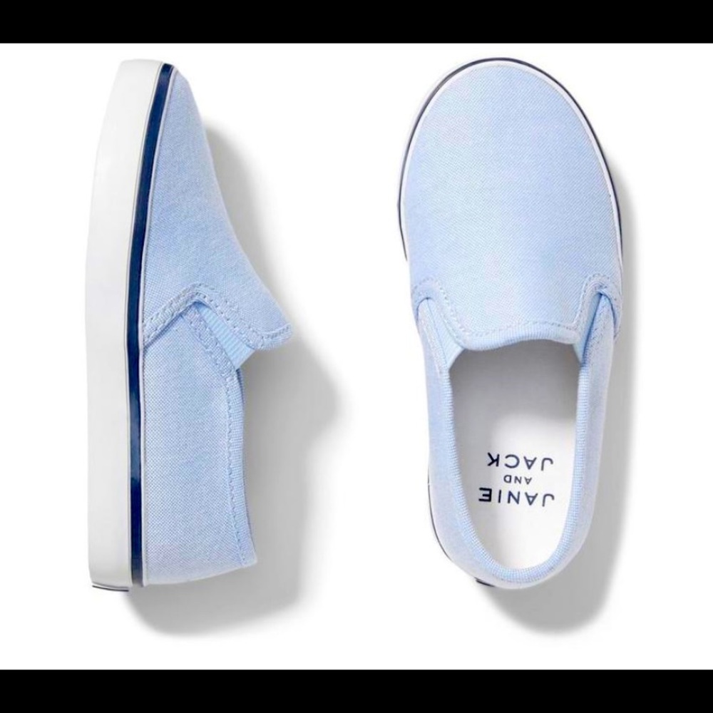 Janie and Jack light blue boys shoes.